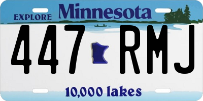 MN license plate 447RMJ
