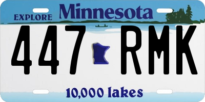 MN license plate 447RMK