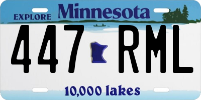 MN license plate 447RML