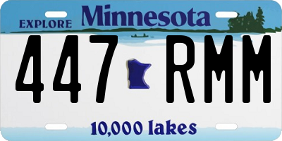 MN license plate 447RMM
