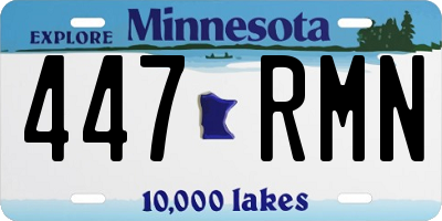 MN license plate 447RMN