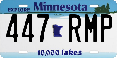 MN license plate 447RMP