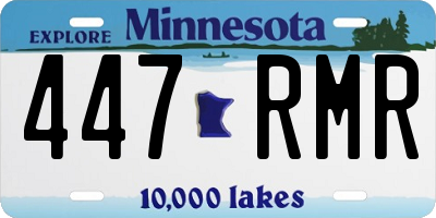 MN license plate 447RMR