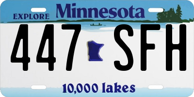 MN license plate 447SFH