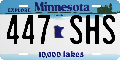 MN license plate 447SHS