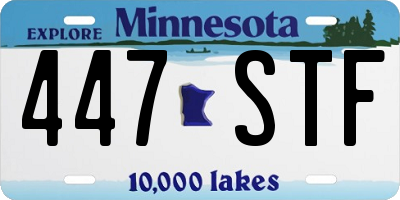 MN license plate 447STF