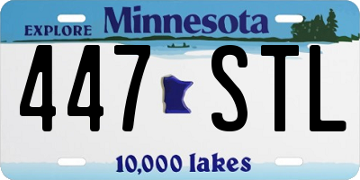 MN license plate 447STL
