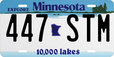 MN license plate 447STM