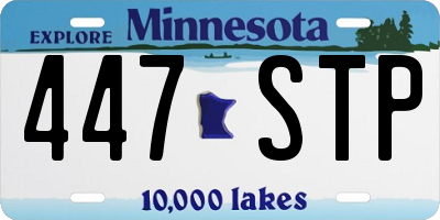 MN license plate 447STP