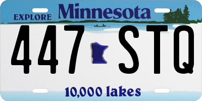 MN license plate 447STQ