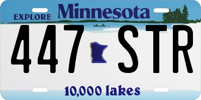 MN license plate 447STR