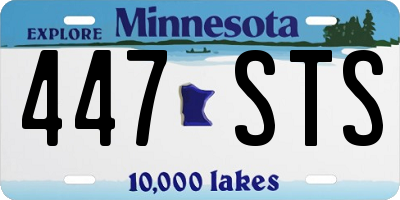 MN license plate 447STS