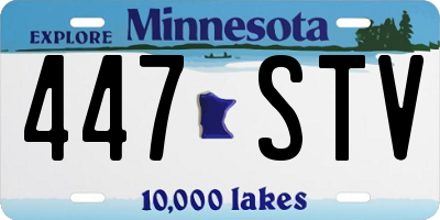 MN license plate 447STV