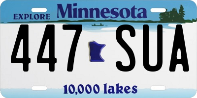 MN license plate 447SUA