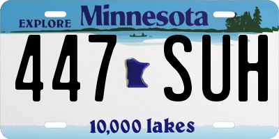 MN license plate 447SUH