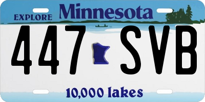MN license plate 447SVB