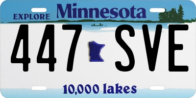 MN license plate 447SVE