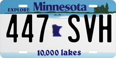 MN license plate 447SVH