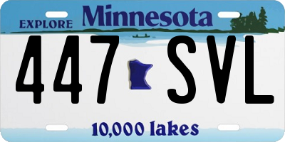 MN license plate 447SVL