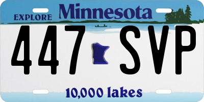MN license plate 447SVP