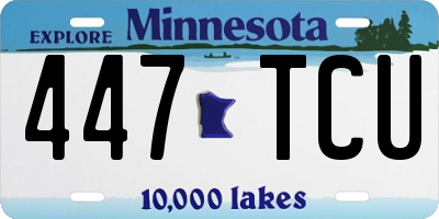 MN license plate 447TCU