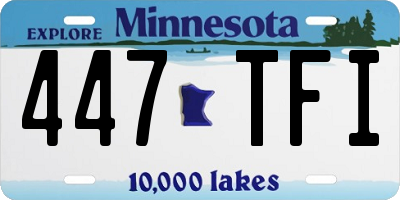 MN license plate 447TFI