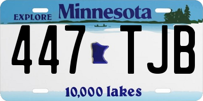 MN license plate 447TJB