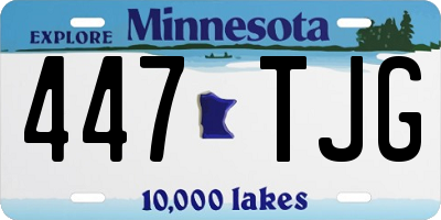 MN license plate 447TJG