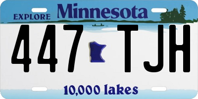 MN license plate 447TJH