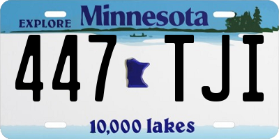 MN license plate 447TJI