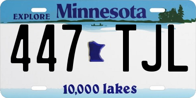 MN license plate 447TJL
