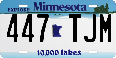 MN license plate 447TJM