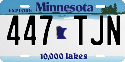 MN license plate 447TJN