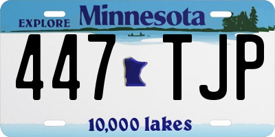 MN license plate 447TJP