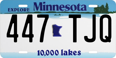 MN license plate 447TJQ