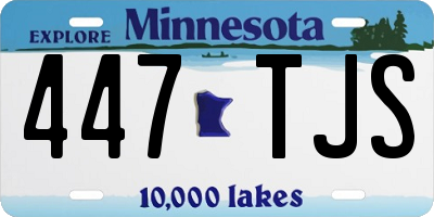 MN license plate 447TJS