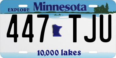MN license plate 447TJU