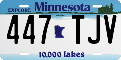 MN license plate 447TJV