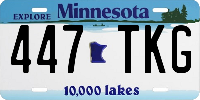 MN license plate 447TKG