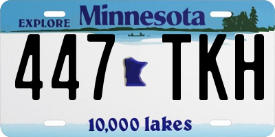 MN license plate 447TKH