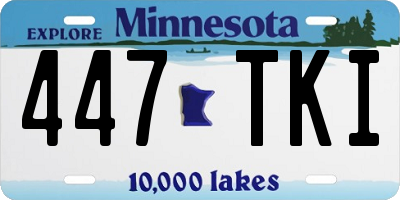MN license plate 447TKI