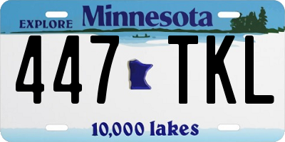 MN license plate 447TKL