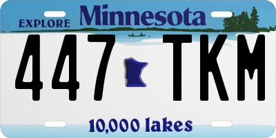 MN license plate 447TKM