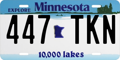MN license plate 447TKN