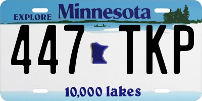MN license plate 447TKP