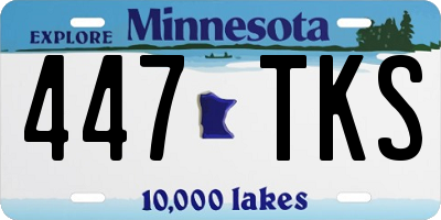MN license plate 447TKS