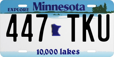 MN license plate 447TKU