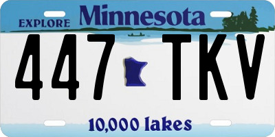 MN license plate 447TKV