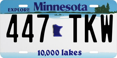 MN license plate 447TKW