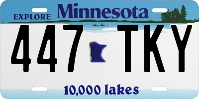 MN license plate 447TKY